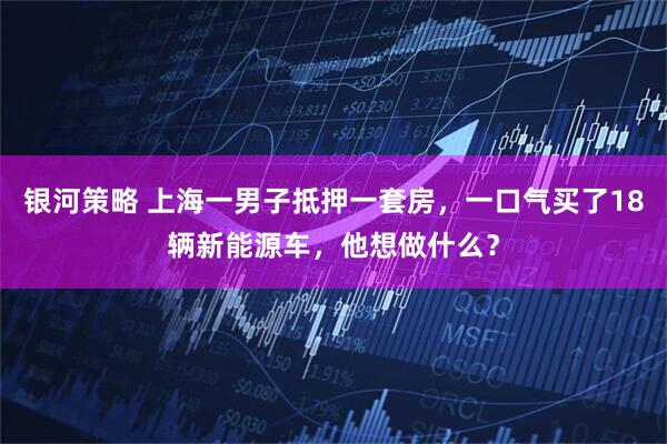 银河策略 上海一男子抵押一套房,一口气买了18辆新能源车,他想做什么?